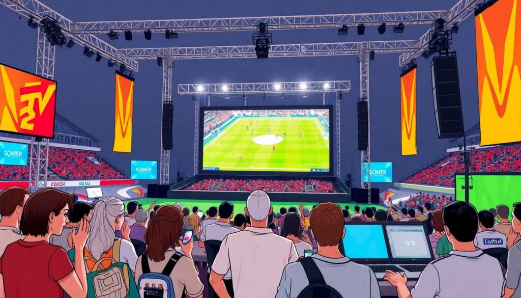 Фан-зона: активность болельщиков и их влияние на атмосферу матча - иллюстрация